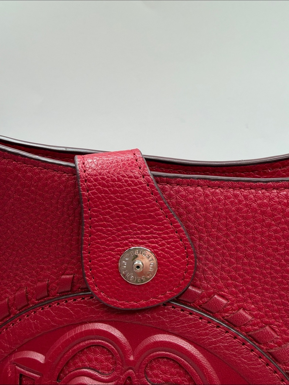 Retired Brighton Ferrara Medallion Adeline Red Shoulder Bag - Picture 14 of 16